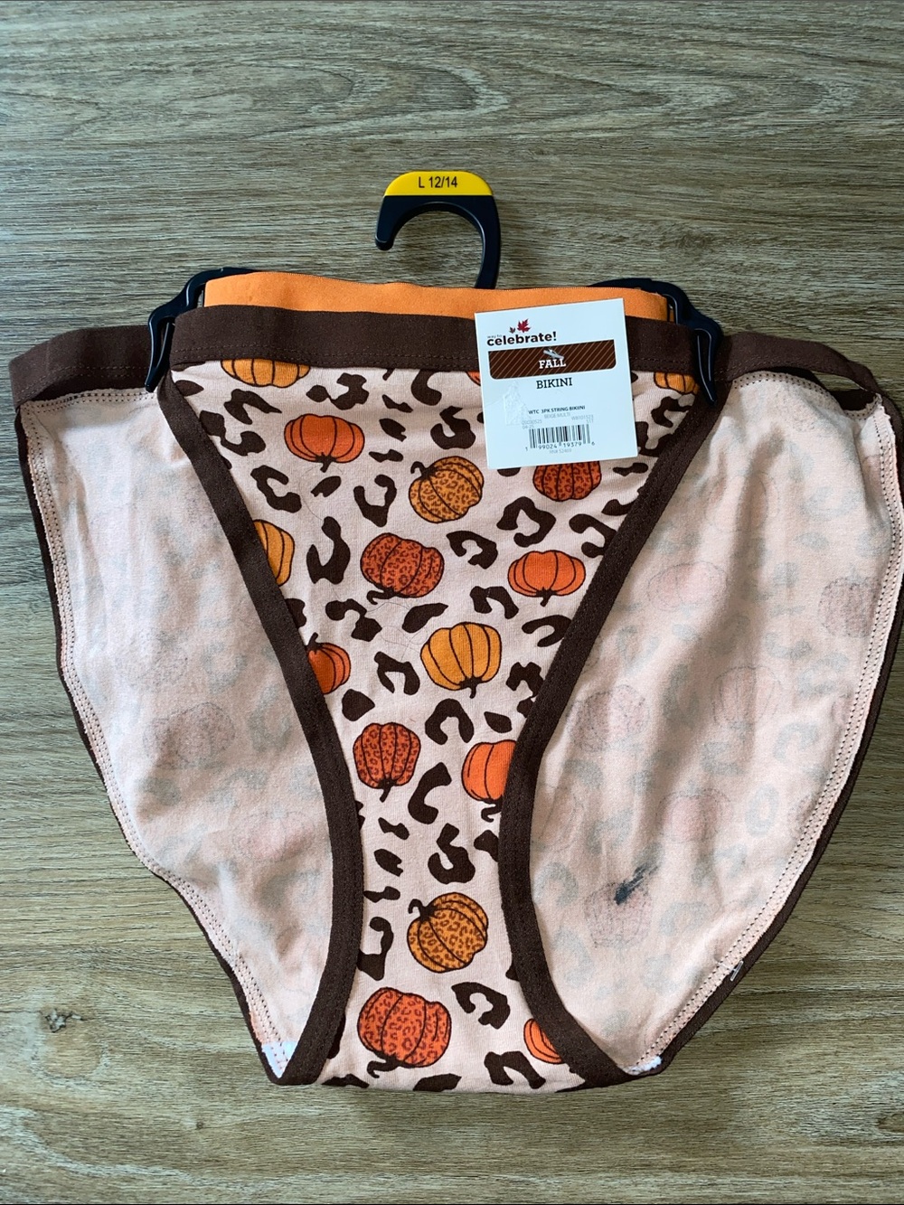 Celebrate! Women's Fall Pumpkin Bikini Panty - Brown/Orange